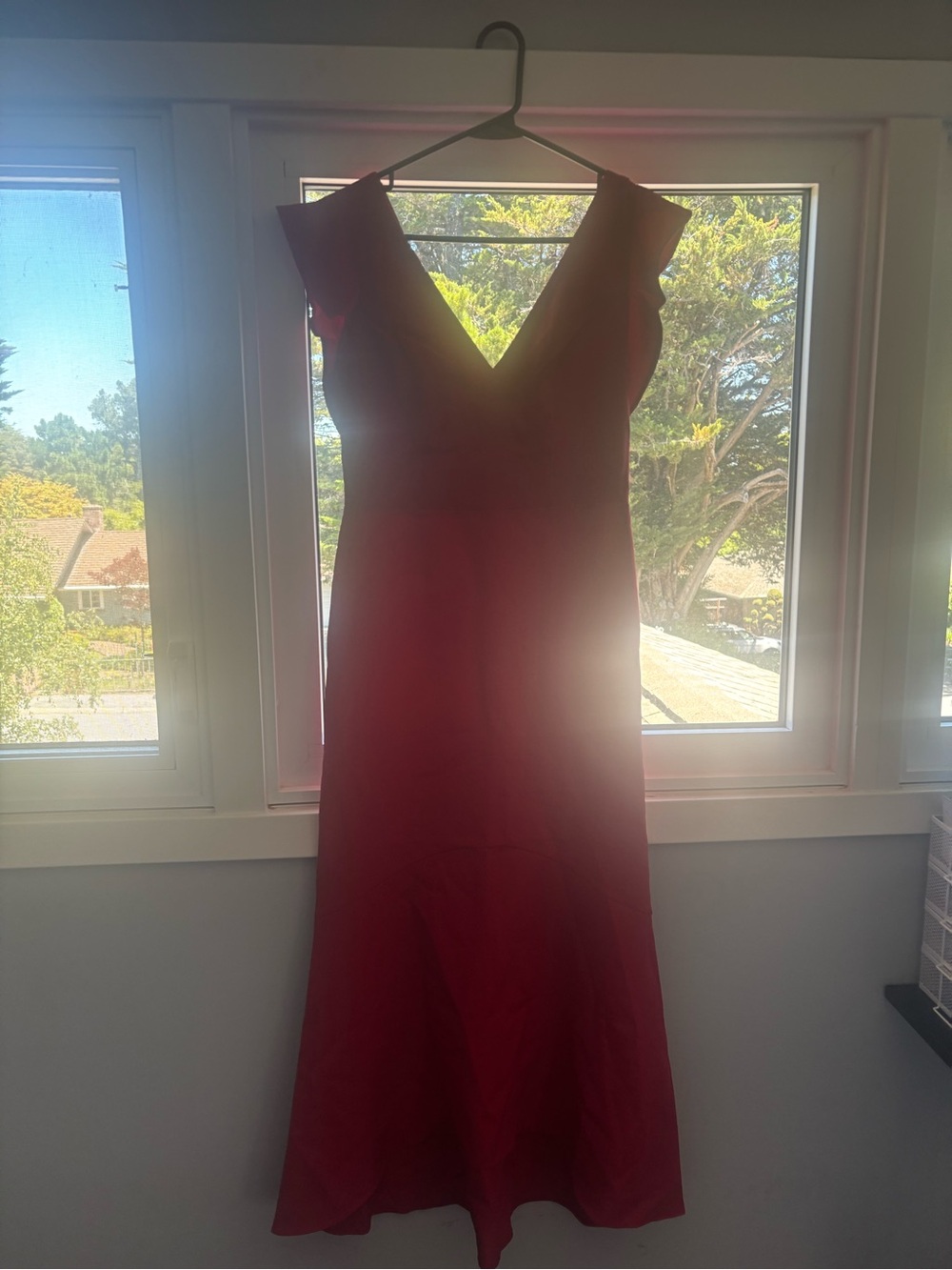 Oasis Red V-Neck Maxi Dress